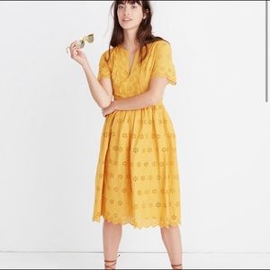 Madewell Scalloped Eyelet Midi Dress